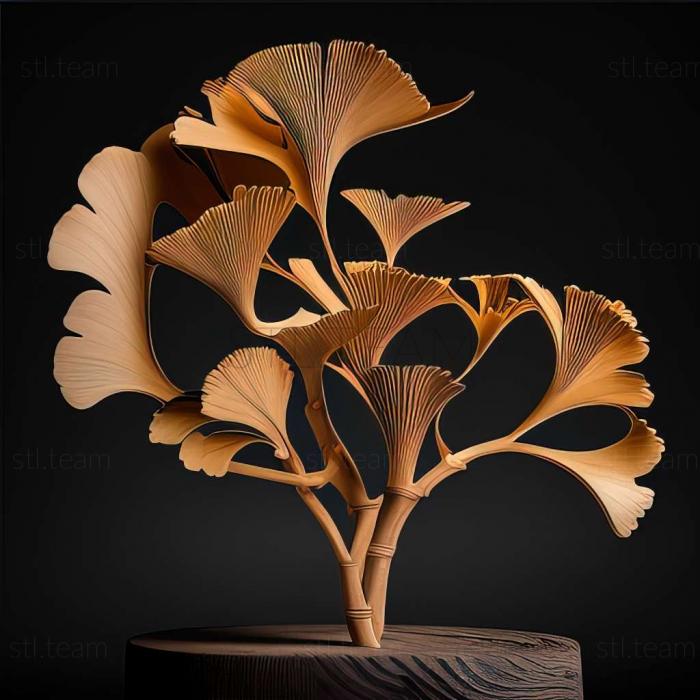 3D model Juracimbrophlebia ginkgofolia (STL)